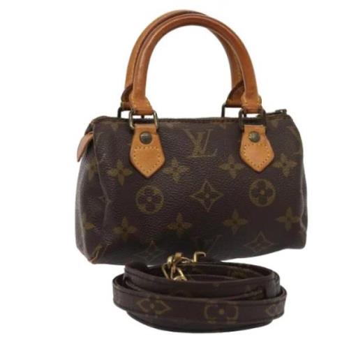 Pre-owned Canvas handbags Louis Vuitton Vintage , Brown , Dames