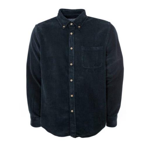 Corduroy Button-Down Overhemd Portuguese Flannel , Blue , Heren