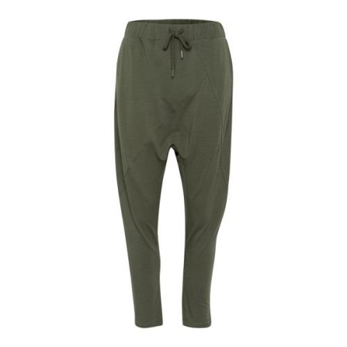 Relaxed Fit Sweatpants Deep Depths Cream , Green , Dames