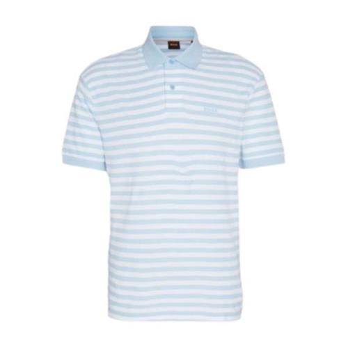 Gestreept Polo Shirt Heren Hugo Boss , Blue , Heren