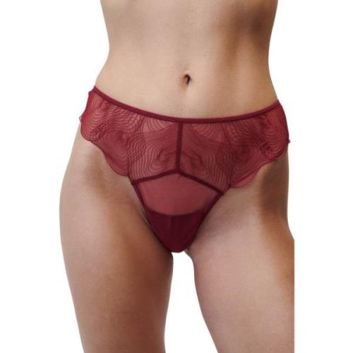 Romantische Gerimpelde String Undress Code , Red , Dames