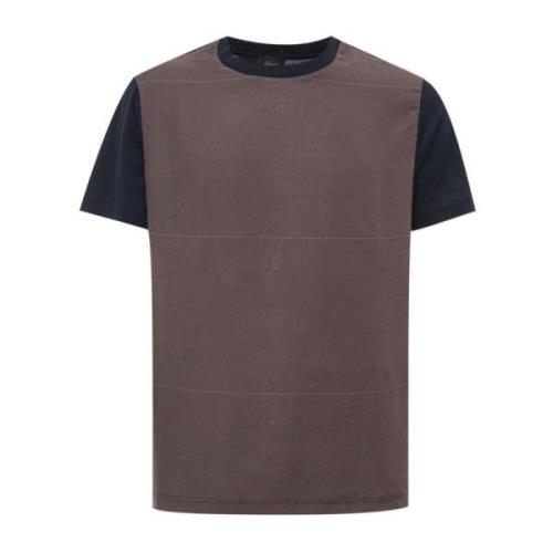 Luxe Blauw Katoenen T-Shirt Klassiek Ontwerp Brioni , Multicolor , Her...