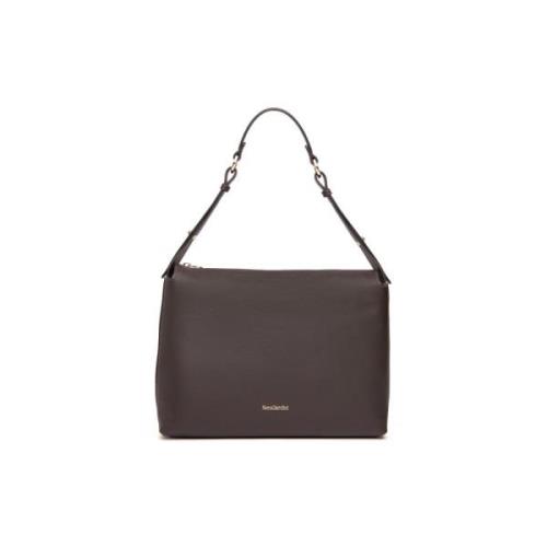 Leren Hobo Tas voor Vrouwen Nerogiardini , Brown , Dames