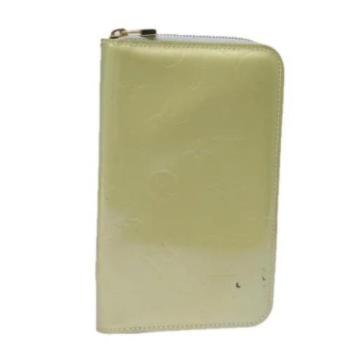 Pre-owned Leather wallets Louis Vuitton Vintage , Green , Dames