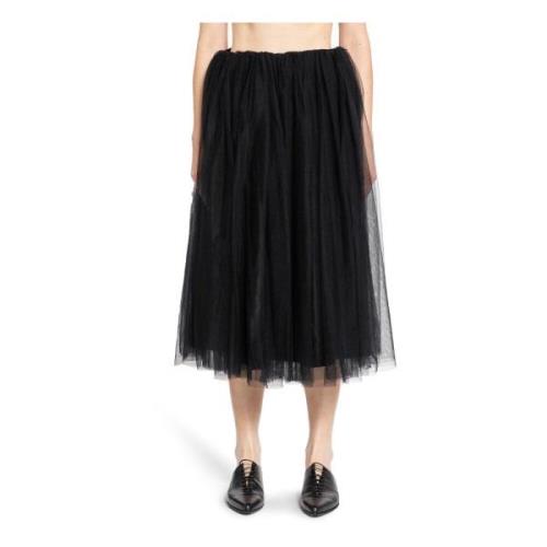 Zwarte Tule Hoge Taille Rok Noir Kei Ninomiya , Black , Dames