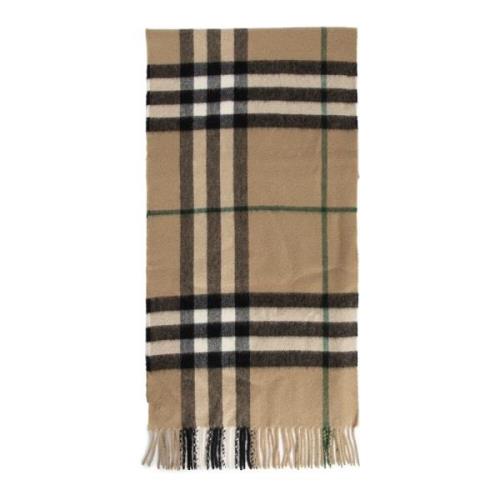 Handtekeningruit Rechthoekige Sjaal Burberry , Beige , Heren