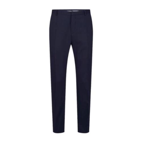 Moderne Wollen Blend Regular Broek Calvin Klein , Blue , Heren