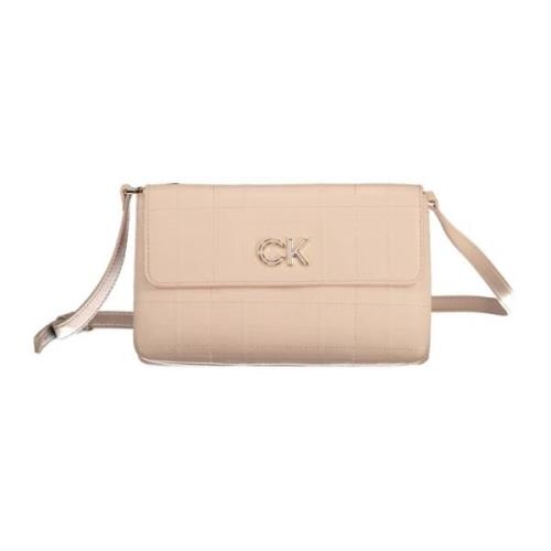 Roze Polyester Handtas met Verstelbare Schouderband Calvin Klein , Pin...