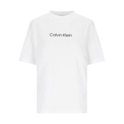 Witte Logo T-shirt Calvin Klein , White , Dames