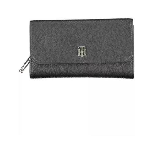 Zwarte Polyethyleen Portemonnee met Logo Tommy Hilfiger , Black , Here...