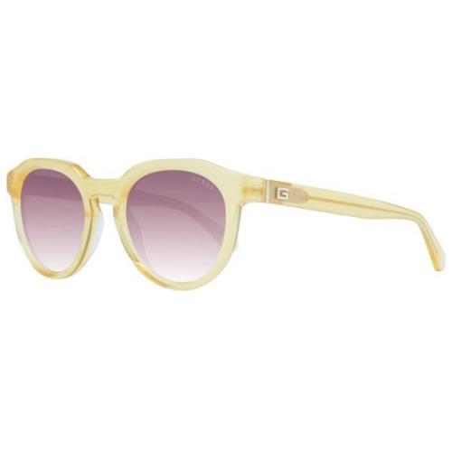 Gele Herenzonnebril Ronde Verlooplens Guess , Yellow , Heren