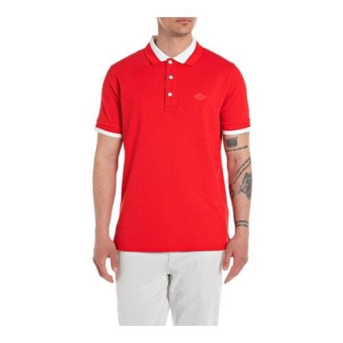 Heren Polo Shirt Replay , Red , Heren