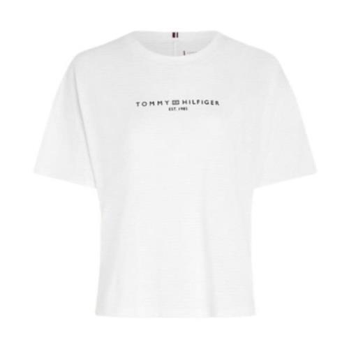 Relaxed Tee voor Vrouwen Tommy Hilfiger , White , Dames