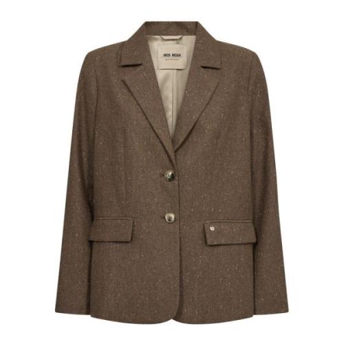 Oversized Blazer met Klassieke Kraag MOS Mosh , Brown , Dames