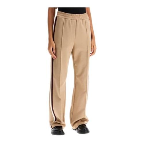 Contrast Side Band Track Joggers Salvatore Ferragamo , Beige , Dames