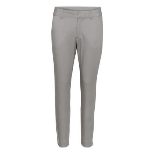 Grijze Chino Pant met Enkel Lengte Kaffe , Gray , Dames