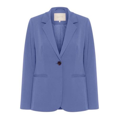 Blauw Indigo Blazer Jas Kaffe , Blue , Dames