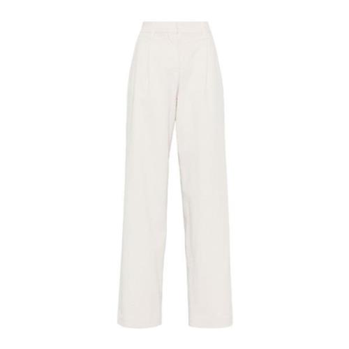 Broek Pantalone Tinto Brunello Cucinelli , White , Dames