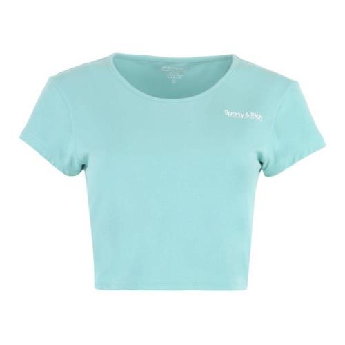 Geribbelde Crop Top Sporty & Rich , Blue , Dames