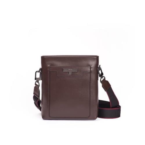 Stijlvolle Crossbodytas met Metalen Personalisatie Testoni , Brown , D...