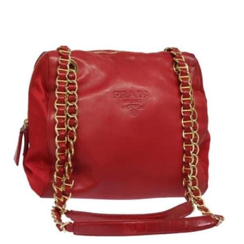 Pre-owned Leather prada-bags Prada Vintage , Red , Dames