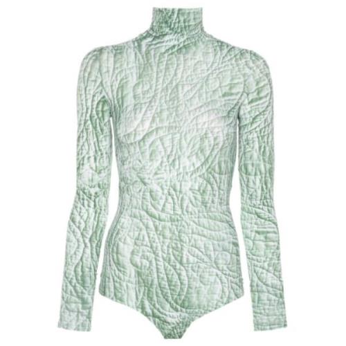 Iguana Print Bodysuit MM6 Maison Margiela , Green , Dames