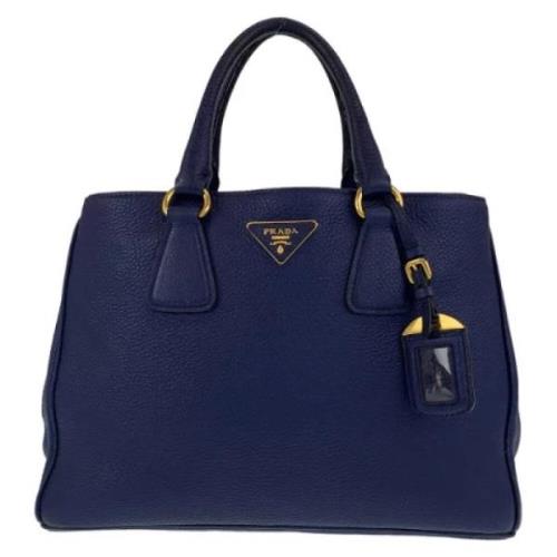 Pre-owned Leather handbags Prada Vintage , Blue , Dames