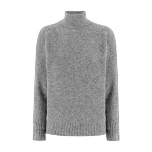 Zachte Turtleneck Pullover Geribbelde Zoom Le Tricot Perugia , Gray , ...