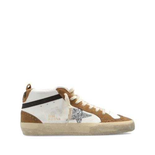 Mid Star Leren High Top Sneakers Golden Goose , Multicolor , Dames