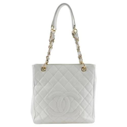 Pre-owned Leather chanel-bags Chanel Vintage , White , Dames