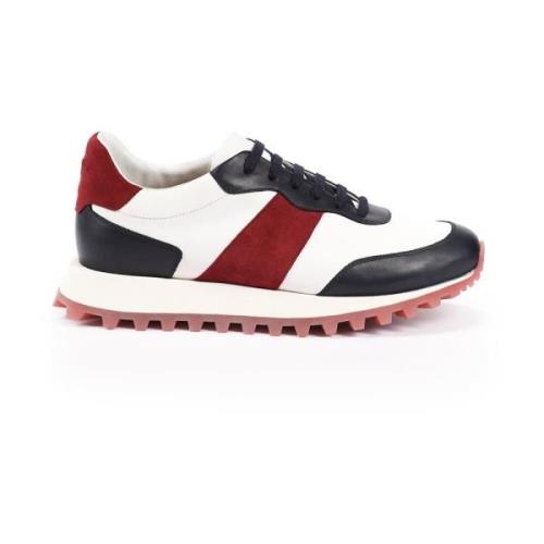 Leren en Suède Sneaker Testoni , Multicolor , Heren