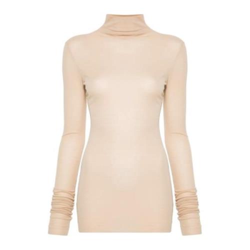 Beige Doorschijnende Lange Mouw Top Jil Sander , Beige , Dames