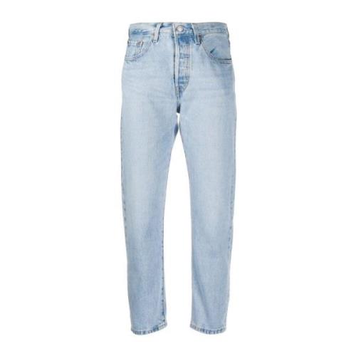 Blauwe Denim Wide Leg Jeans Levi's , Blue , Dames