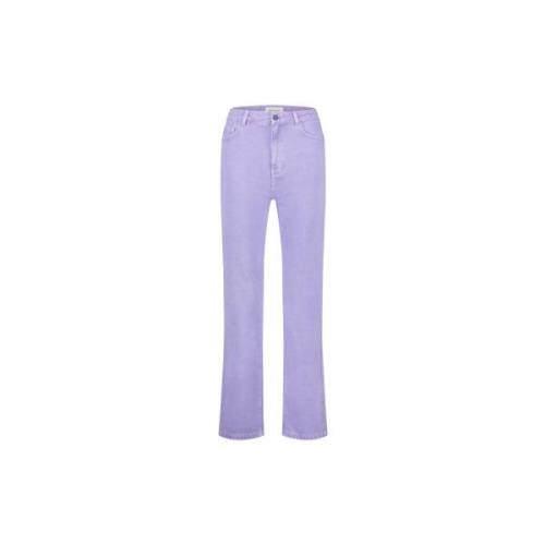 Mid-hoge taille denim broek met rechte pijpen Fabienne Chapot , Purple...