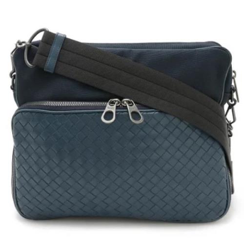 Pre-owned Canvas shoulder-bags Bottega Veneta Vintage , Blue , Dames