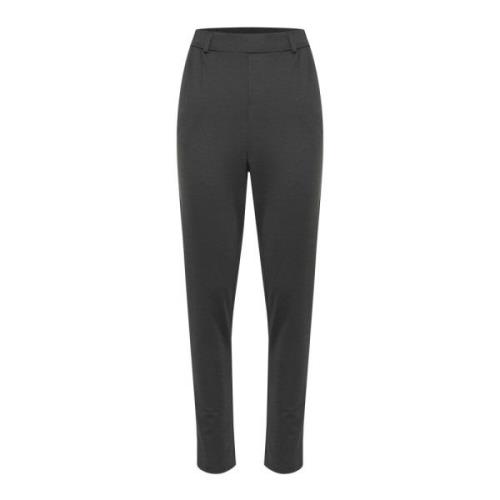 Slim Fit Black Oyster Broek Kaffe , Gray , Dames