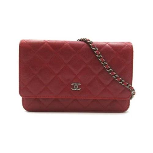 Pre-owned Leather chanel-bags Chanel Vintage , Red , Dames