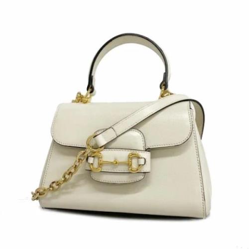 Pre-owned Leather gucci-bags Gucci Vintage , White , Dames