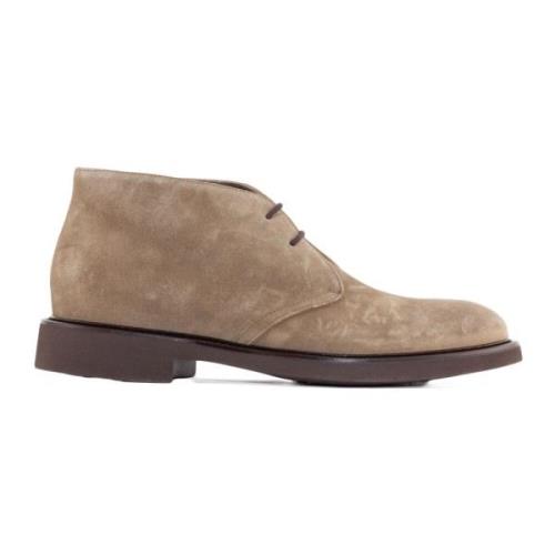 Beige Suède Veterschoenen Doucal's , Beige , Heren