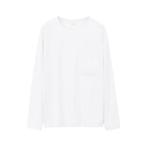 Wit Langarm T-shirt Meringa Lemaire , White , Heren