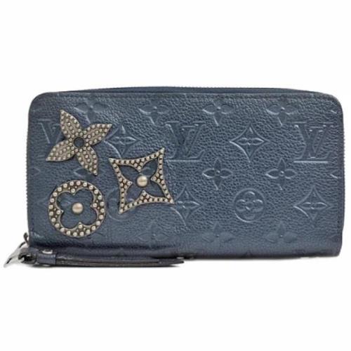 Pre-owned Canvas wallets Louis Vuitton Vintage , Blue , Unisex