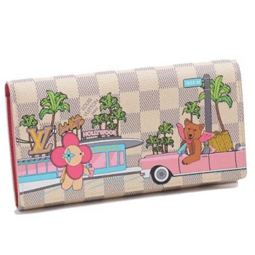 Pre-owned Canvas wallets Louis Vuitton Vintage , Beige , Dames