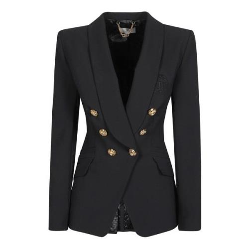 Dubbelknoops Blazer Elisabetta Franchi , Black , Dames