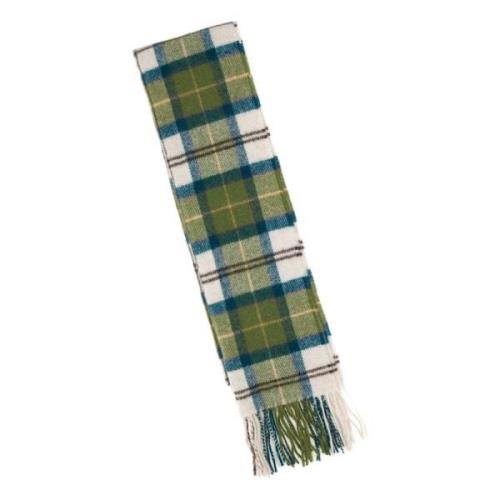 Tartan Lamswol Sjaal Groen Crème Barbour , Multicolor , Heren