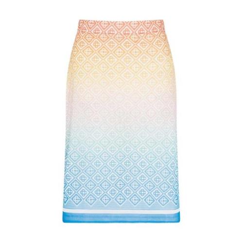 Gradient Monogram Zijden Rok Casablanca , Multicolor , Dames