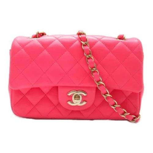 Pre-owned Leather chanel-bags Chanel Vintage , Pink , Dames