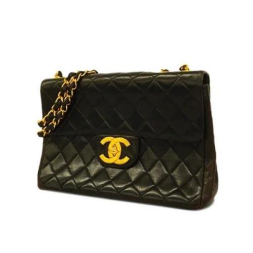 Pre-owned Leather chanel-bags Chanel Vintage , Black , Dames