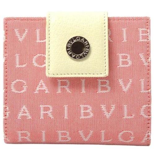 Pre-owned Canvas wallets Bvlgari Vintage , Pink , Dames