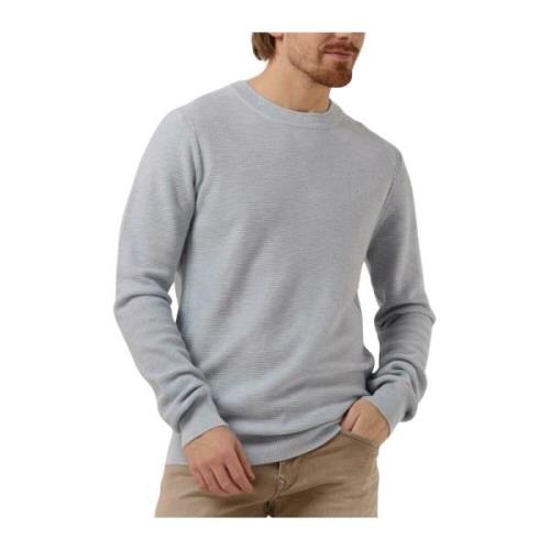 Heren Crew Melange Slub Sweater Dstrezzed , Blue , Heren