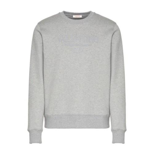 Grijze Sweater met Logo Print Valentino Garavani , Gray , Heren